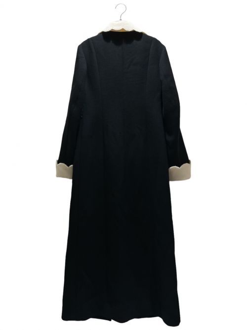 CHANEL（シャネル）CHANEL (シャネル) Coco button silk and wool coat ブラック×アイボリー サイズ:36の古着・服飾アイテム