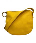 BURBERRYバーバリー）の古着「Tasche レザーショルダーバッグ」｜イエロー