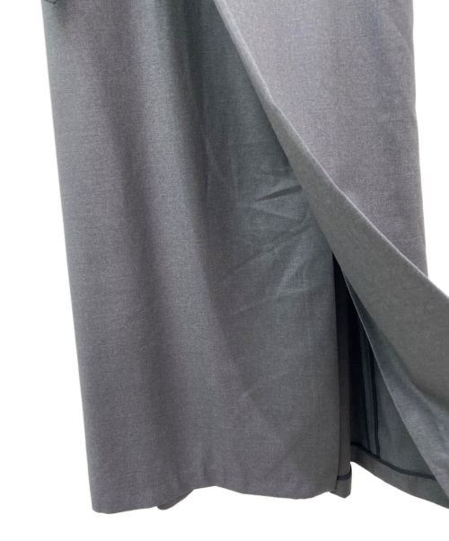 COATE（コート）COATE (コート) ウールベルトラップスカート グレー サイズ:38の古着・服飾アイテム