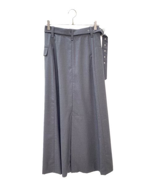COATE（コート）COATE (コート) ウールベルトラップスカート グレー サイズ:38の古着・服飾アイテム