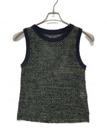 sawa takai（サワタカイ）の古着「ニットベスト」｜グリーン