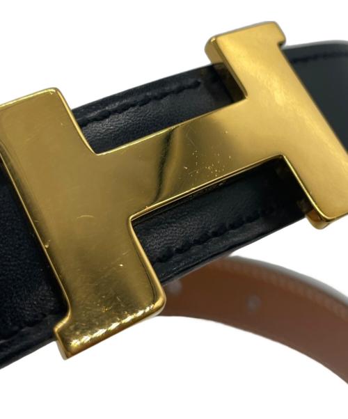HERMES（エルメス）HERMES (エルメス) コンスタンス ベルト ブラック×ゴールド サイズ:65cmの古着・服飾アイテム