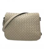 BOTTEGA VENETAボッテガベネタ）の古着「Intrechart Shoulder Bag（イントレチャートショルダーバッグ）」｜グレー