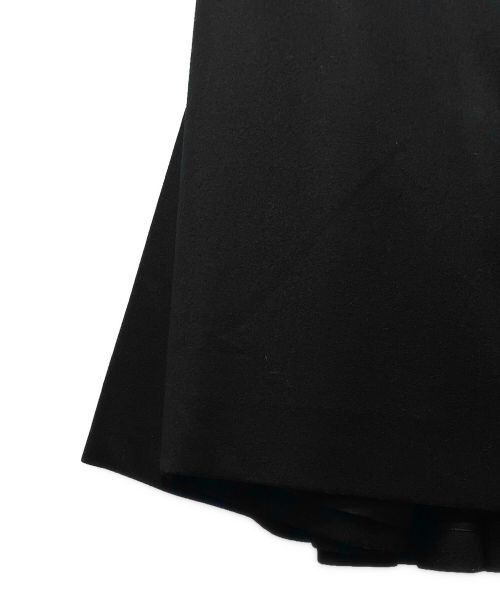 HERMES（エルメス）HERMES (エルメス) カシミヤ混プリーツスカート ブラック サイズ:34の古着・服飾アイテム