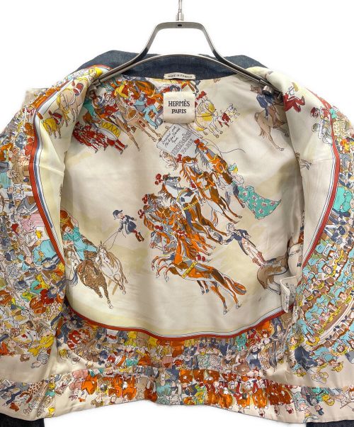 HERMES（エルメス）HERMES (エルメス) リネン デニムジャケット インディゴ サイズ:36の古着・服飾アイテム