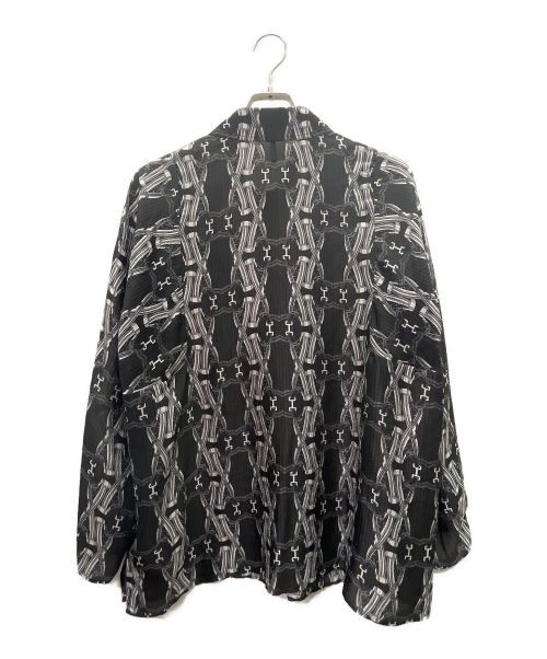HERMES（エルメス）HERMES (エルメス) シアー 総柄シャツ ブラック サイズ:40の古着・服飾アイテム