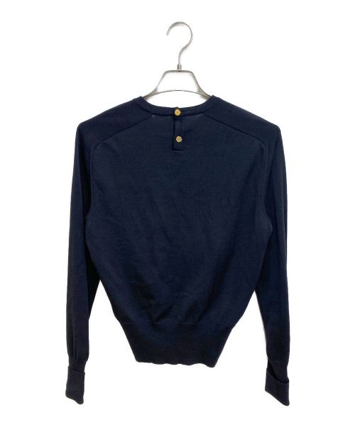 HERMES（エルメス）HERMES (エルメス) シルク切替ニット ブラック サイズ:38の古着・服飾アイテム