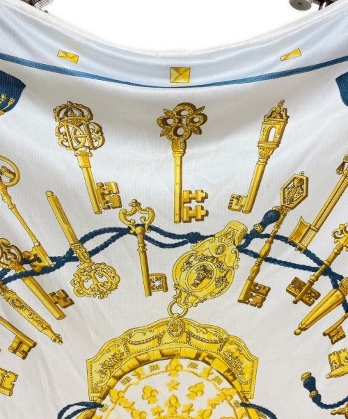HERMES（エルメス）HERMES (エルメス) 鍵柄ノースリーブシルクカットソー ホワイト サイズ:34の古着・服飾アイテム