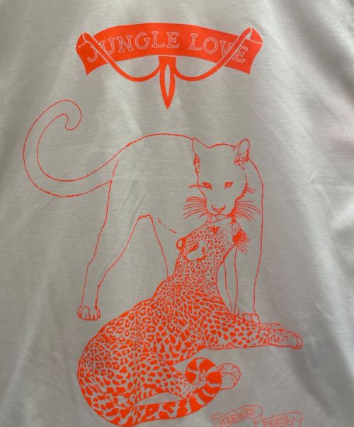 HERMES（エルメス）HERMES (エルメス) JUNGLE LOVE Tシャツ ホワイト サイズ:38の古着・服飾アイテム