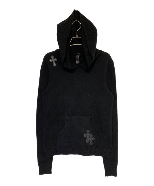 CHROME HEARTS（クロムハーツ）CHROME HEARTS (クロムハーツ) ニットパーカー ブラック サイズ:XSの古着・服飾アイテム
