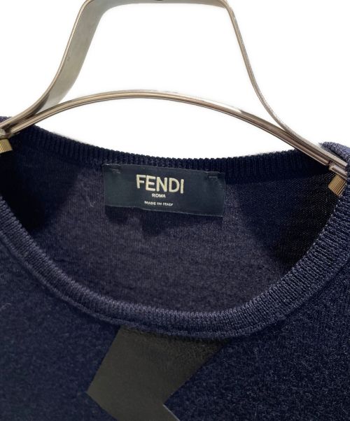 FENDI（フェンディ）FENDI (フェンディ) バグズアイニット ネイビー サイズ:46の古着・服飾アイテム