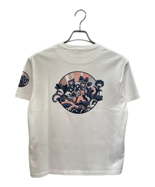 HERMES（エルメス）HERMES (エルメス) カルトゥッシュ Tシャツ ホワイト サイズ:34の古着・服飾アイテム