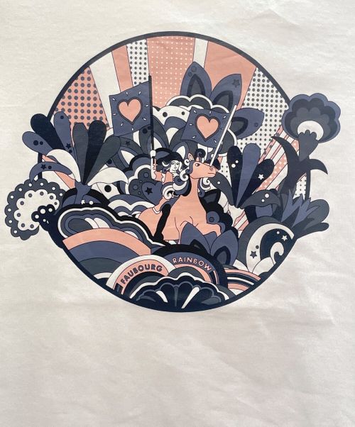 HERMES（エルメス）HERMES (エルメス) カルトゥッシュ Tシャツ ホワイト サイズ:36の古着・服飾アイテム