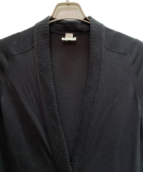 HERMES（エルメス）HERMES (エルメス) ロングニットカーディガン ブラック サイズ:34の古着・服飾アイテム