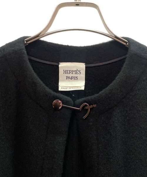 HERMES（エルメス）HERMES (エルメス) カシミヤ ポンチョ チャコールグレー サイズ:TUの古着・服飾アイテム