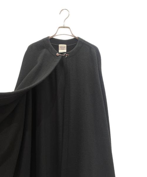 HERMES（エルメス）HERMES (エルメス) カシミヤ ポンチョ チャコールグレー サイズ:TUの古着・服飾アイテム