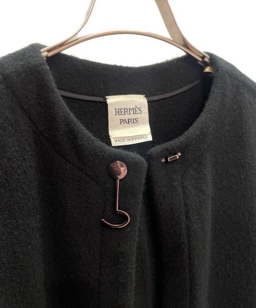 HERMES（エルメス）HERMES (エルメス) カシミヤ ポンチョ チャコールグレー サイズ:TUの古着・服飾アイテム