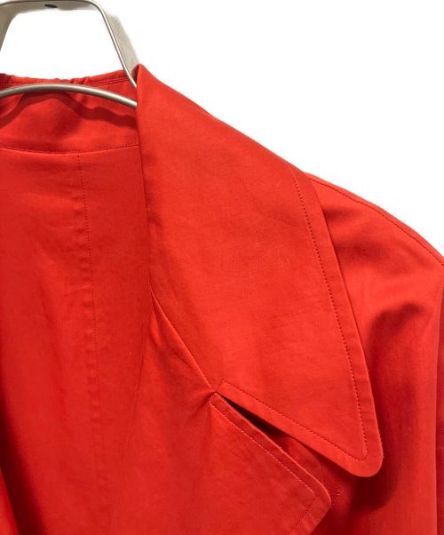 HERMES（エルメス）HERMES (エルメス) Short Trench Coat（ショートトレンチコート） レッド サイズ:34の古着・服飾アイテム