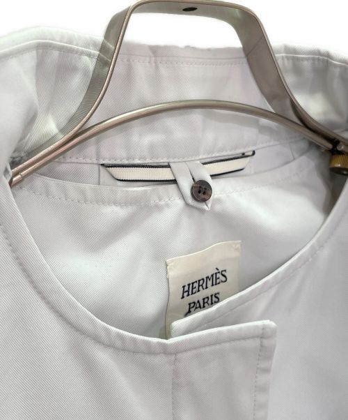 HERMES（エルメス）HERMES (エルメス) ショート トレンチコート ホワイト サイズ:34の古着・服飾アイテム