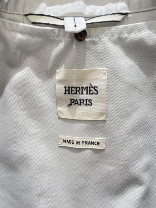 HERMES（エルメス）HERMES (エルメス) ショートトレンチコート ホワイト サイズ:34の古着・服飾アイテム