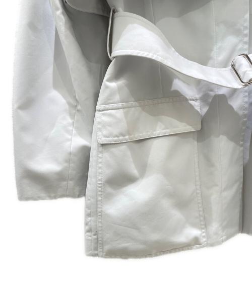 HERMES（エルメス）HERMES (エルメス) ショートトレンチコート ホワイト サイズ:34の古着・服飾アイテム