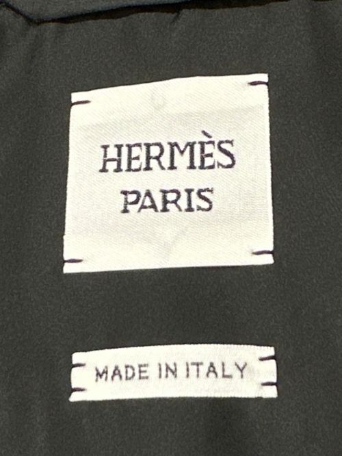 HERMES（エルメス）HERMES (エルメス) ベルテッドダウンジャケット ブラック サイズ:34の古着・服飾アイテム