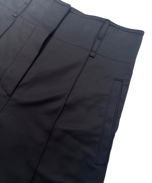 HERMES（エルメス）HERMES (エルメス) ワイドクロップパンツ ブラック サイズ:34の古着・服飾アイテム