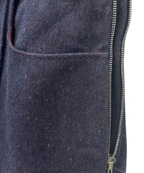 HERMES（エルメス）HERMES (エルメス) レザーキーチャーム ワイドパンツ パープル サイズ:34の古着・服飾アイテム