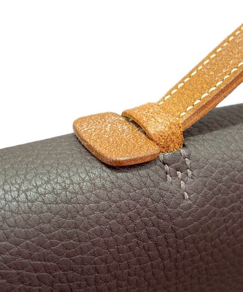 HERMES（エルメス）HERMES (エルメス) エトリヴィエール ドキュメント ブリーフケース/シルバー金具/フィヨルド/ブラウン/▢H刻印 ブラウンの古着・服飾アイテム
