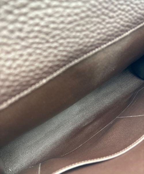 HERMES（エルメス）HERMES (エルメス) エトリヴィエール ドキュメント ブリーフケース/シルバー金具/フィヨルド/ブラウン/▢H刻印 ブラウンの古着・服飾アイテム