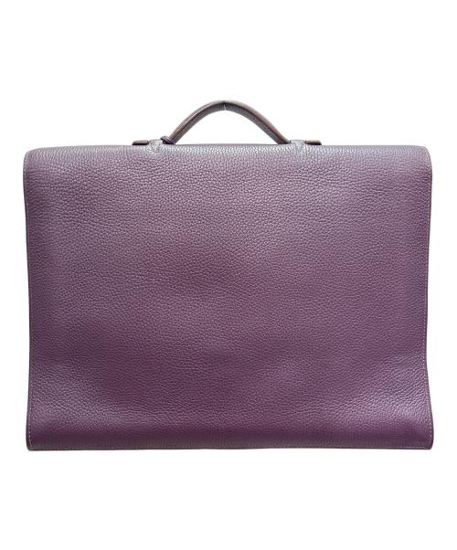 HERMES（エルメス）HERMES (エルメス) サックアデペッシュ 38/シルバー金具/トリヨンクレマンス/パープル/▢K刻印 パープル サイズ:38の古着・服飾アイテム