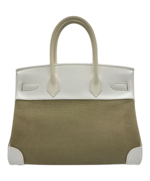 HERMES（エルメス）HERMES (エルメス) バーキン 30/ゴールド金具/ヴォーエプソン×トワルアッシュ/ホワイト/□J刻印 ホワイト サイズ:30の古着・服飾アイテム