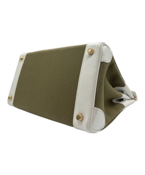 HERMES（エルメス）HERMES (エルメス) バーキン 30/ゴールド金具/ヴォーエプソン×トワルアッシュ/ホワイト/□J刻印 ホワイト サイズ:30の古着・服飾アイテム
