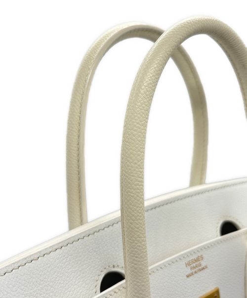 HERMES（エルメス）HERMES (エルメス) バーキン 30/ゴールド金具/ヴォーエプソン×トワルアッシュ/ホワイト/□J刻印 ホワイト サイズ:30の古着・服飾アイテム