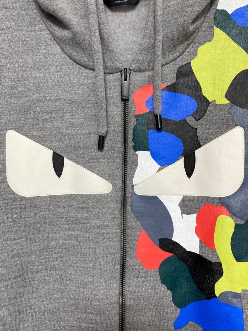 FENDI（フェンディ）FENDI (フェンディ) バグズアイ パーカー グレー サイズ:44の古着・服飾アイテム
