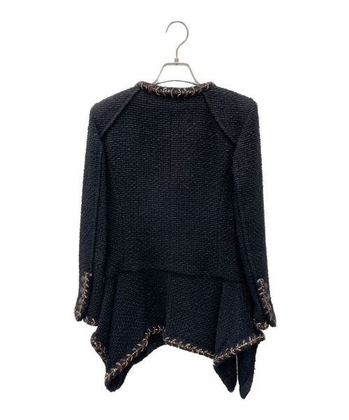 CHANEL（シャネル）CHANEL (シャネル) ノーカラージャケット ブラック サイズ:34の古着・服飾アイテム