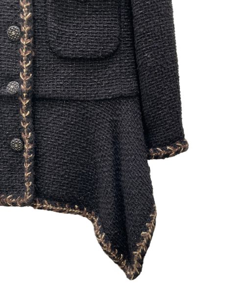 CHANEL（シャネル）CHANEL (シャネル) ノーカラージャケット ブラック サイズ:34の古着・服飾アイテム