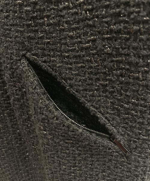 CHANEL（シャネル）CHANEL (シャネル) ツイードスカート ブラック×ゴールド サイズ:34の古着・服飾アイテム