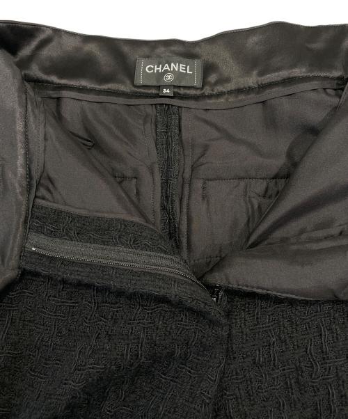 CHANEL（シャネル）CHANEL (シャネル) ツイードパンツ ブラック サイズ:34の古着・服飾アイテム