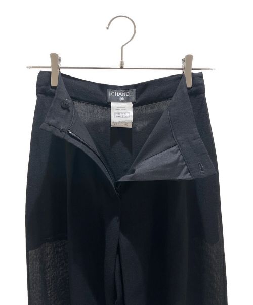CHANEL（シャネル）CHANEL (シャネル) シースルーパンツ ブラック サイズ:34の古着・服飾アイテム