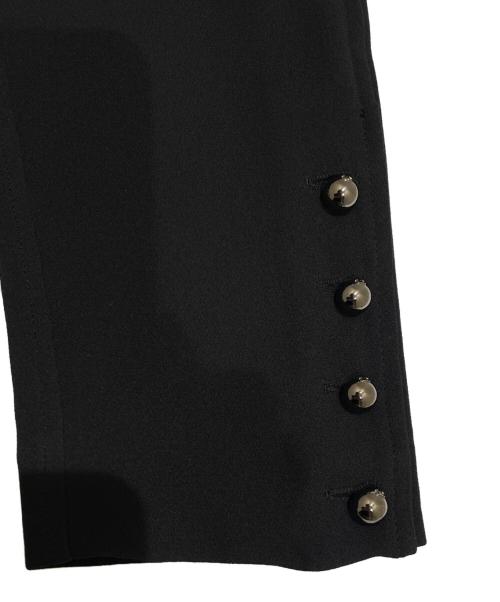 CHANEL（シャネル）CHANEL (シャネル) アンクルボタンシルクパンツ ブラック サイズ:34の古着・服飾アイテム