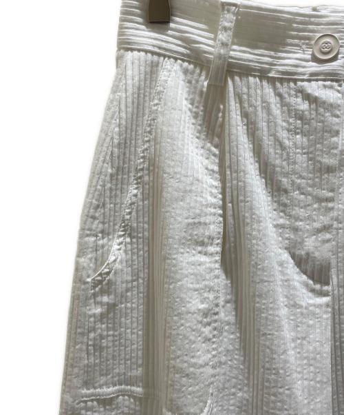 CHANEL（シャネル）CHANEL (シャネル) ココボタンワイドパンツ ホワイト サイズ:34の古着・服飾アイテム