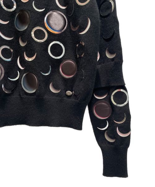 CHANEL（シャネル）CHANEL (シャネル) カシミヤデザインニット ブラック サイズ:34の古着・服飾アイテム