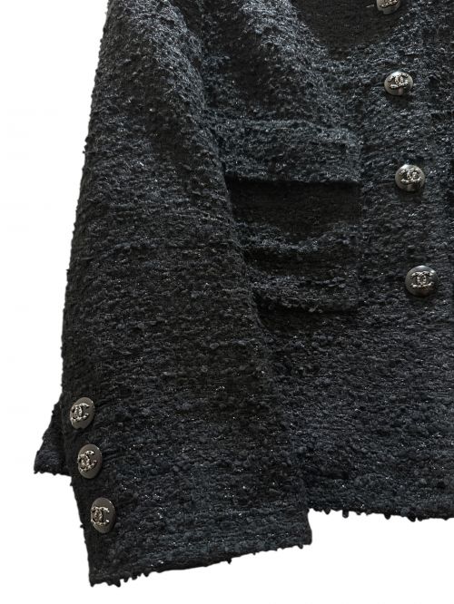 CHANEL（シャネル）CHANEL (シャネル) ツイードジャケット ブラック サイズ:34の古着・服飾アイテム