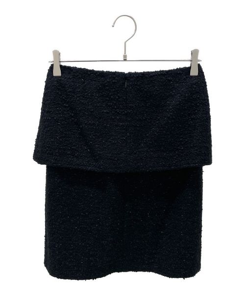 CHANEL（シャネル）CHANEL (シャネル) ツイードスカート ブラック サイズ:34の古着・服飾アイテム