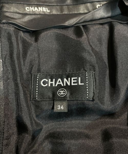 CHANEL（シャネル）CHANEL (シャネル) ツイードスカート ブラック サイズ:34の古着・服飾アイテム
