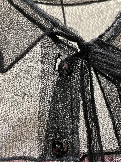 CHANEL（シャネル）CHANEL (シャネル) 花柄レースブラウス ブラック×ピンク サイズ:38の古着・服飾アイテム