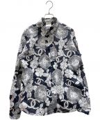 CHANELシャネル）の古着「シャネル ライオンフラワー柄シャツ」｜ブラック