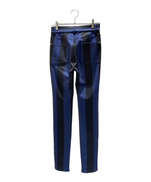CHANEL（シャネル）CHANEL (シャネル) ストライプパンツ ネイビー×ブラック サイズ:36の古着・服飾アイテム