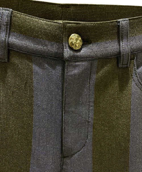 CHANEL（シャネル）CHANEL (シャネル) ストライプパンツ ネイビー×ブラック サイズ:36の古着・服飾アイテム
